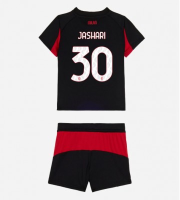 AC Milan Ardon Jashari #30 Hjemmebanesæt Børn 2025-26 Kort ærmer (+ korte bukser)